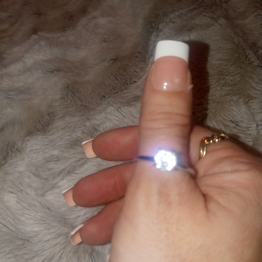 Diamond silver antique ring - Picture 2 of 9
